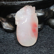 New recommendation Guilin chicken blood jade neck decorated with Lang Bing Powder Pink Pixiu pendant jewelry Qi Jade collection