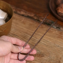 Retro pure copper made of old hand hammered Red Copper Tea Clips Non-slip Washing Tea Cup Tea Tweezers Utiliti Tea Accessories accessories