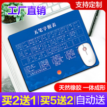 Mouse pad cute female cartoon wrist game Wubi root thickened computer keyboard desktop mat small custom