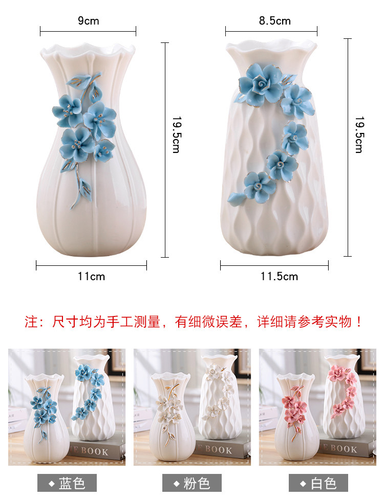 2023 New Style ceramic vases, European-style ceramic vases, table and coffee table ornaments, home decorations, flower arrangements, modern and simple dried flower hydroponic handicrafts pic 8