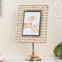 European style photo frame table Light luxury crystal photo frame ins Nordic style wedding photo creative album frame ornaments