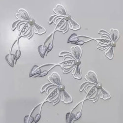 Exquisite Curtain Pins, Decorative Ornaments, Curtain Head Pins, Pearl Bow Embroidery, Korean-Style Small Accessories
