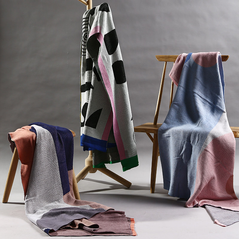 Modern Nordic style blankets, blankets, bed blankets, home decoration, drape blankets