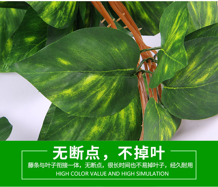 Mô phỏng mây giả dây leo uốn lượn ống giả lá trần giả lá khách sạn trang trí lá nhựa - Hoa nhân tạo / Cây / Trái cây bình hoa giả để phòng khách