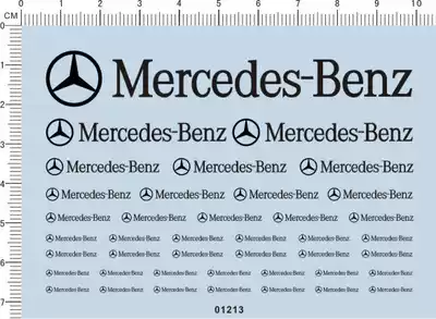 01213-A3105-Mercedes Benz Model Car Water Sticker 1