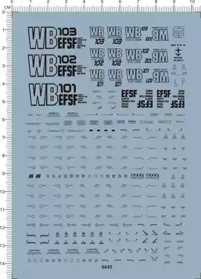 5645-Z156 MG RX-78-2 WB101 102 103 gd water paste 111