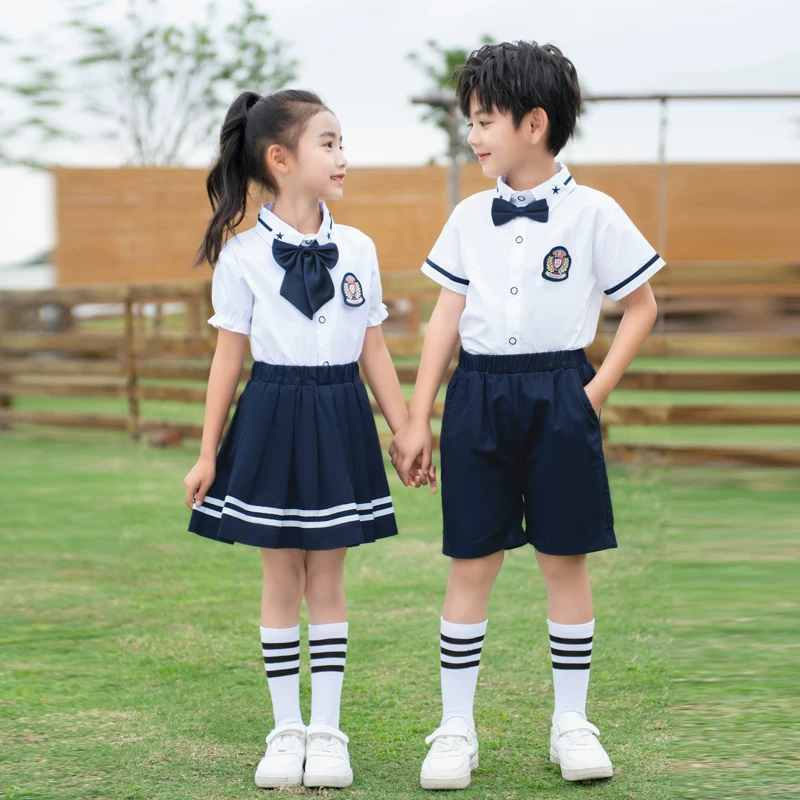 Summer children's uniform for kindergarten, set for students
