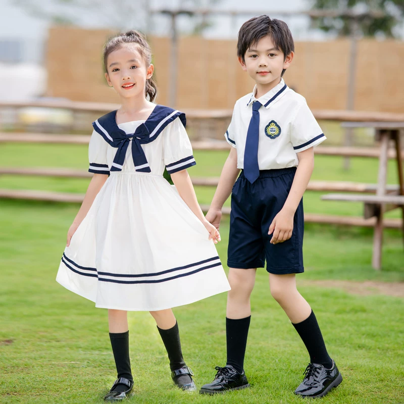 Summer children's uniform for kindergarten, set for students