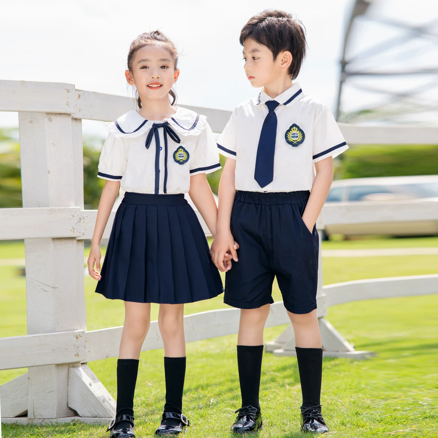 Summer children's uniform for kindergarten, set for students