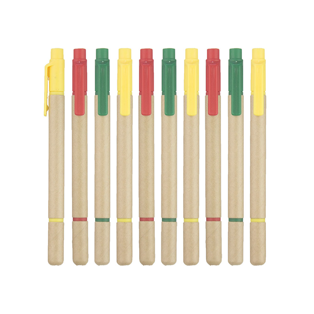 10 multi - functional environmental paper pole Mark ball pen two pen custom logo advertising promotional gift pen