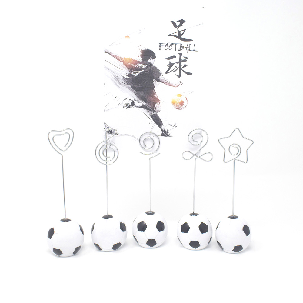 5 football swing pieces Vertical photo clips Games Desktop convenience Sticker Clips Message Clip Competition Seat Clip Print Logo