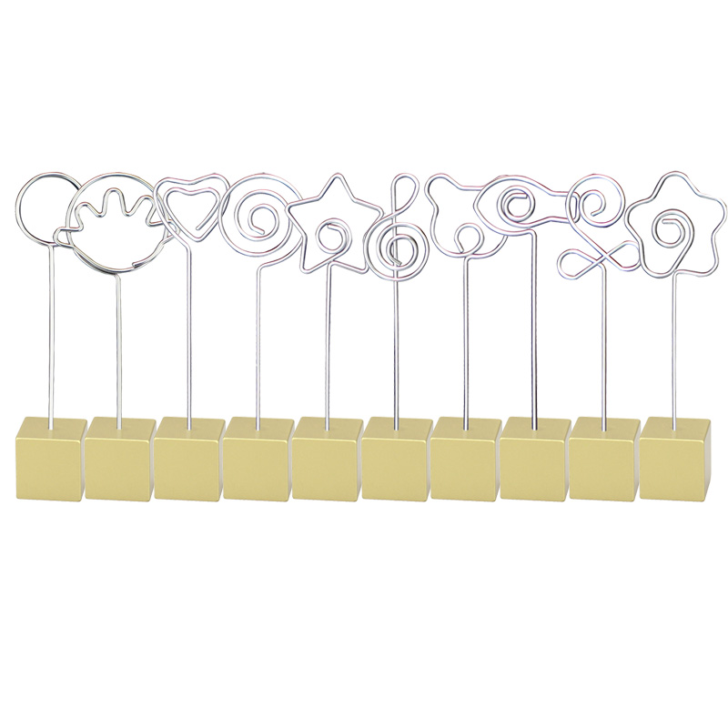 10 pieces 1 set of local tyrants gold square fancy creative sticky note clip home decoration photo clip can be customized text map