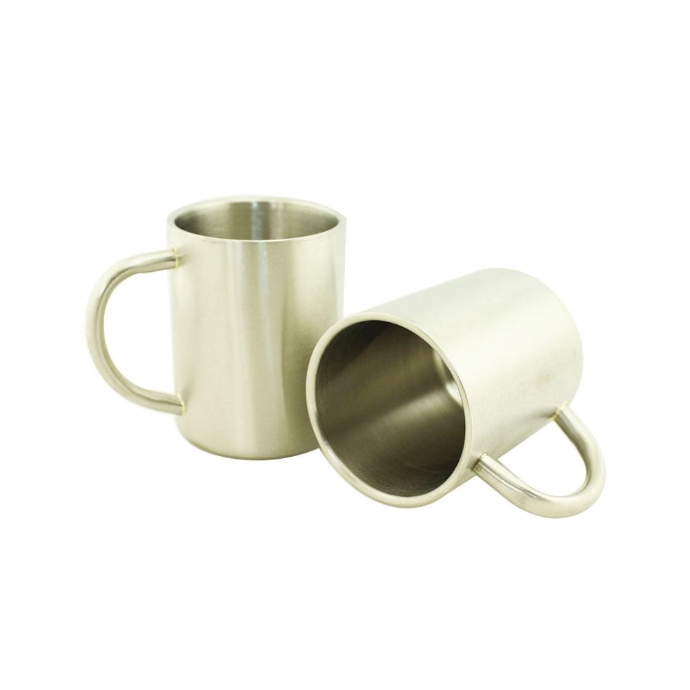Insulated double-layer stainless steel children's cup water cup anti-scalding anti-fall mug tea cup with handle coffee cup mouthwash cup