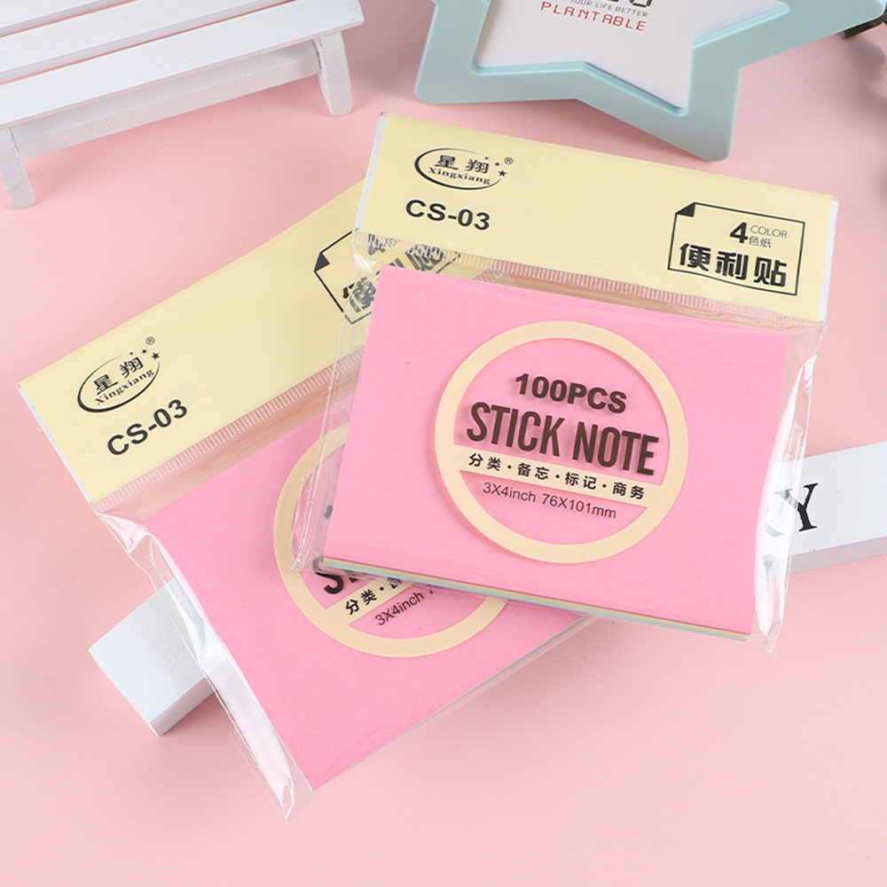 Multi-color simple sticky note rectangular sticky note sticky takeaway index sticky note student note stick office memo