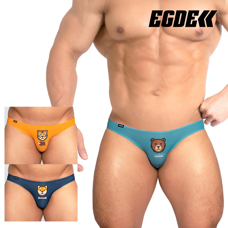 【4109】Egde Men's Briefs Animal Series Ultra-Low Waist Bikini
