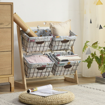 Childrens toy containing rack kindergarten multilayer finishing rack shelve with zero food induction frame baby plotter book shelf