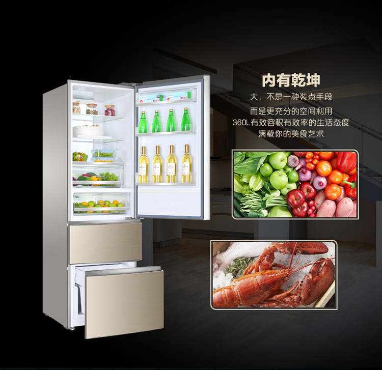tu lanh hitachi Haier Haier BCD-360WDCL Tủ lạnh gia dụng hai cửa không tần số hai cửa - Tủ lạnh tủ lạnh mi ni
