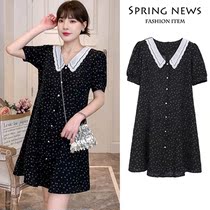 Summer dress new pregnancy woman dress in dress dress with long dolls collar loose short sleeve snowspun skirt fashion boomer blouse
