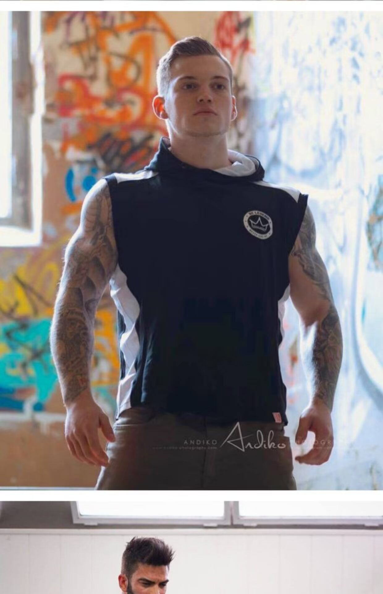 Cơ bắp thương hiệu anh trai tập thể dục vest nam thể thao trùm đầu Slim không tay chạy đào tạo vest giản dị áo 3 lỗ thể thao