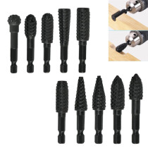Hexagonal handle woodworking rotary file wood engraving polishing deburring file 10pc electric rotary grinding head set