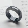 Myanmar natural A-grade jade ring, black chicken jade ring, men's and women's Sihui jewelry and jade