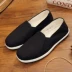 Giày đế bằng phẳng Giày nam đế thấp để giúp giày vải Bắc Kinh cũ Giày nam bằng vải cotton đi giày chống trượt màu đen giày công sở giày the thao nam  Giày thấp