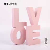 Clearance flat sale Three-dimensional word ornaments spot soft decoration custom furniture Study living room decoration Spray paint digital bookcase