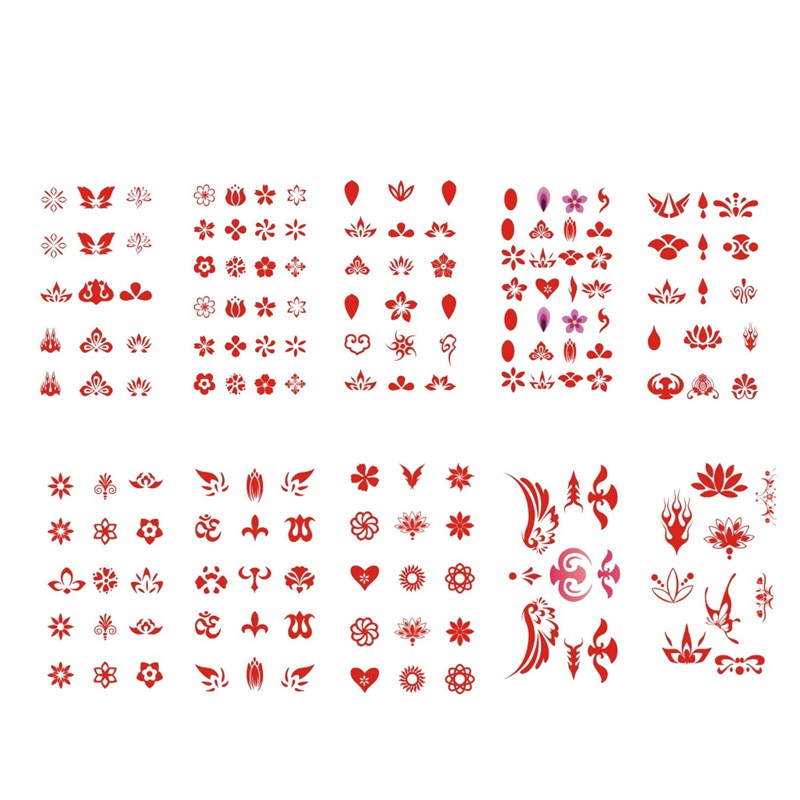 Cloud Deep Cabinet Ancient Wind Flowers Platinum Hanfu Writing True Tattoo of the Genuine Tattoo of the Authentic Tattoo of the Ancient Clothing Printed Eyebrow and the Waterproof Full