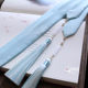 Clouds, fog, light blue silk, a variety of original Chinese-style Hanfu, gradient tassels, hairbands, antique-style headdresses and hair accessories