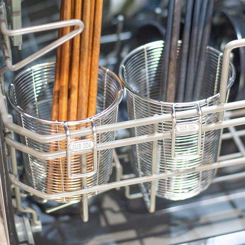304 Stainless Steel Chopstick Holder, Wall-Mounted Chopstick Basket, Ventilated, Anti-Water Accumulation, Storage Box, Draining Rack, Dishwasher-Safe