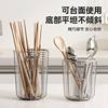 304 Stainless Steel Chopstick Holder, New Model for Home Use, Mold-Resistant, Wall-Mounted, Hollow Chopstick Cage with Hook, Dishwasher-Safe
