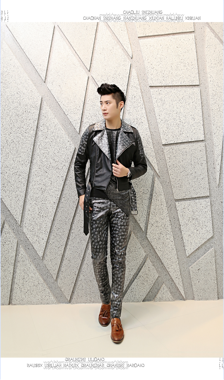 Pantalon cuir homme pour jeunesse pour automne - Ref 1492603 Image 9