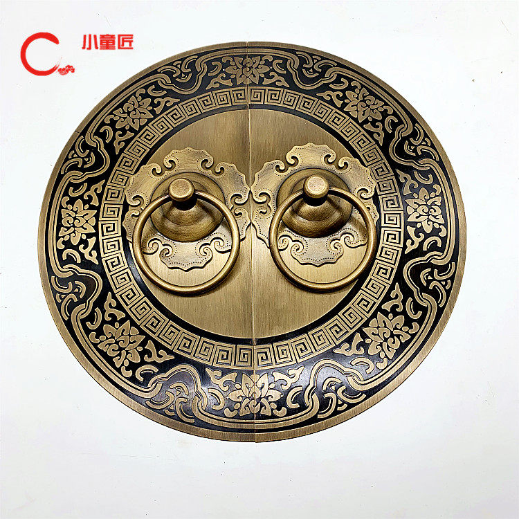 Chinese antique door copper handle pure copper door handle vintage handle bronze door knocker vintage wooden door bolt handle