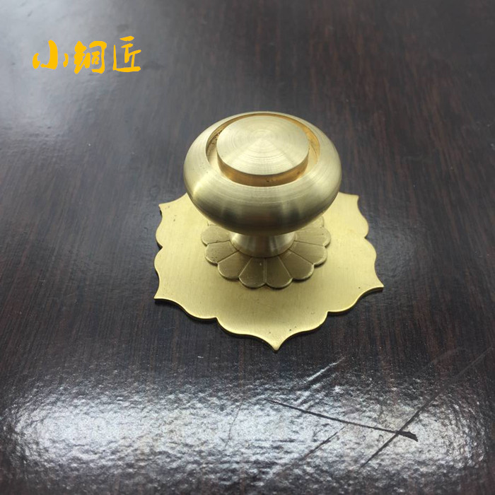 New Chinese pure copper handle Nordic style modern minimalist wardrobe Sub bookcase Integral Cupboard Door American Full Copper Drawer Handle