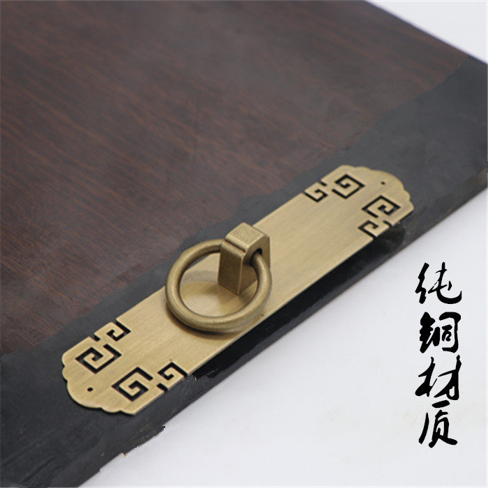 Chinese antique pure copper furniture classical bookcase cabinet whole cabinet wardrobe handle cabinet door all copper handle retro handle