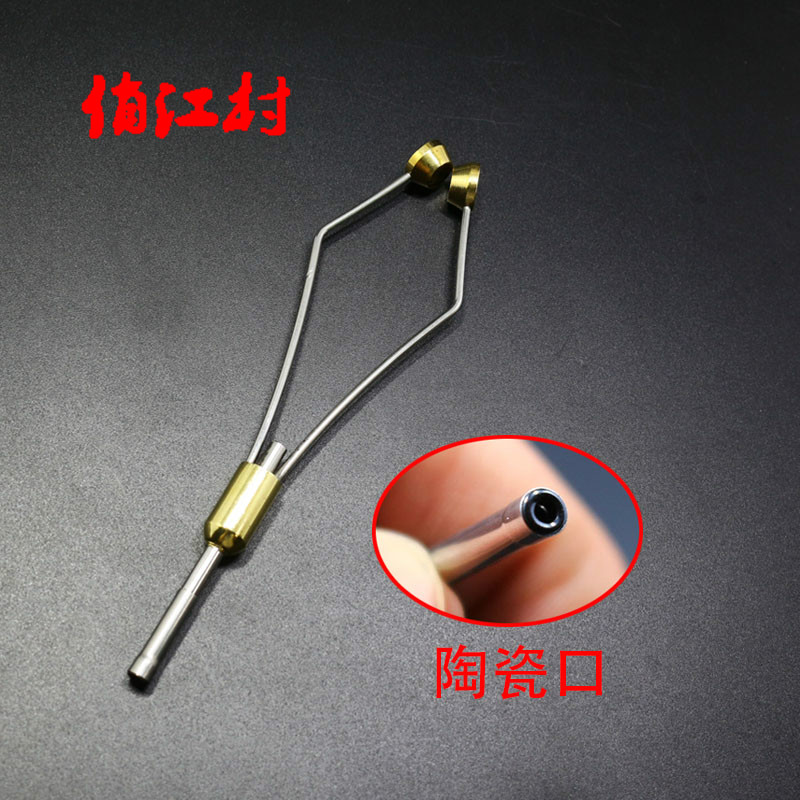 Fly fishing hook tie tool ceramic mouth tie handle ceramic mouth Winder standard size fly fly