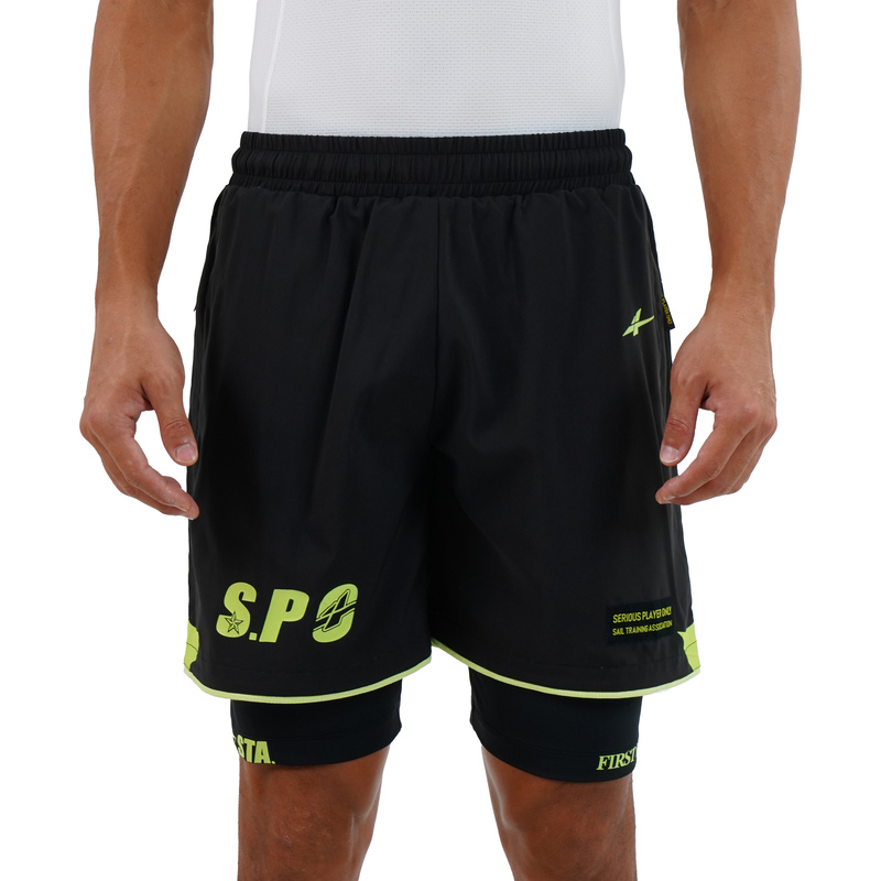 Spoxsta Quick-Drying Three-Quarter Sports Shorts Black