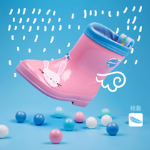 Children rain shoes Baby raincoat Girls boys non-slip rain boots short tube 3-12 years old water shoes kindergarten light fashion