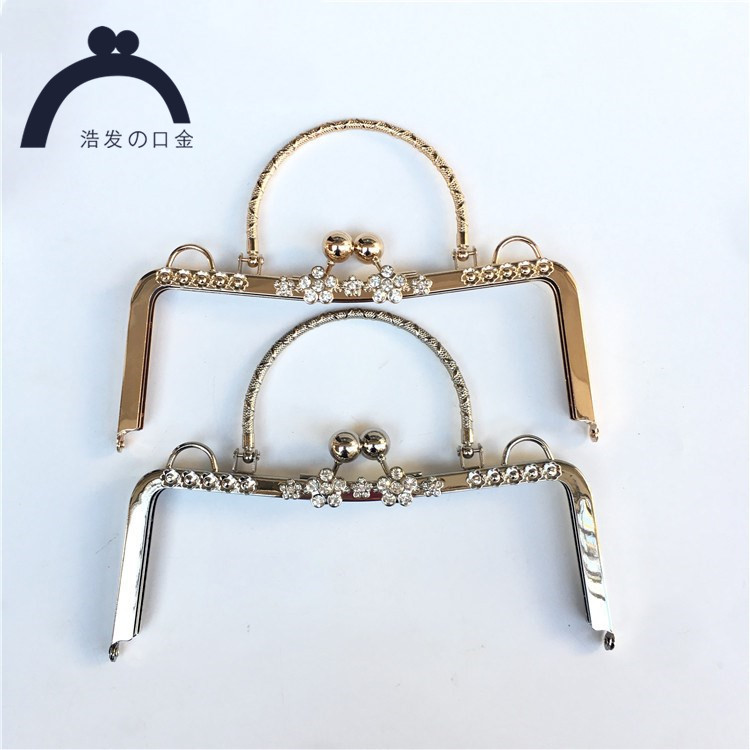 23cm recessed waist-free plum-plum drilled with beaded head double-leaf hand grip mouth gold with screw holes dozens of clothes-Taobao