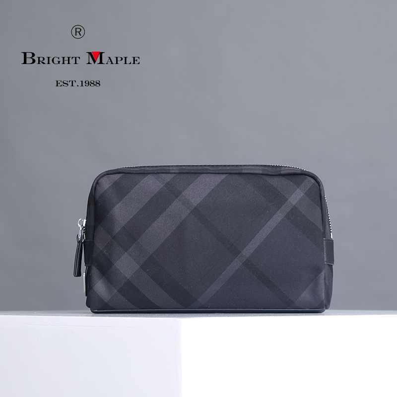 2020 new large capacity fashion trends men's plaid fabric handbags Canvas Oxford Cloth Casual Hands with Bag Tide
