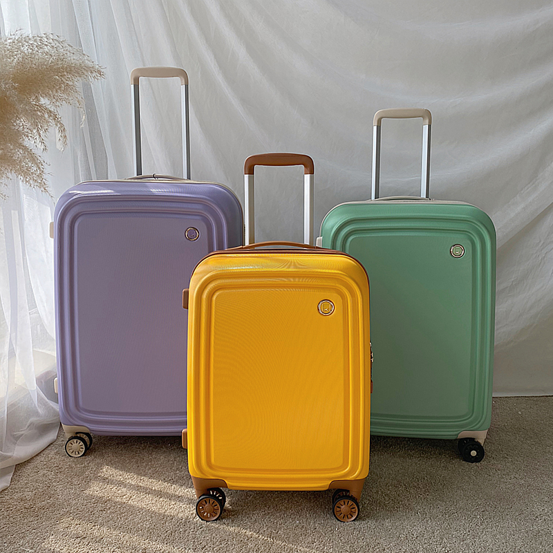 Luggage light ins net red trolley case female mute universal wheel zipper password box strong wear-resistant leather case male 24