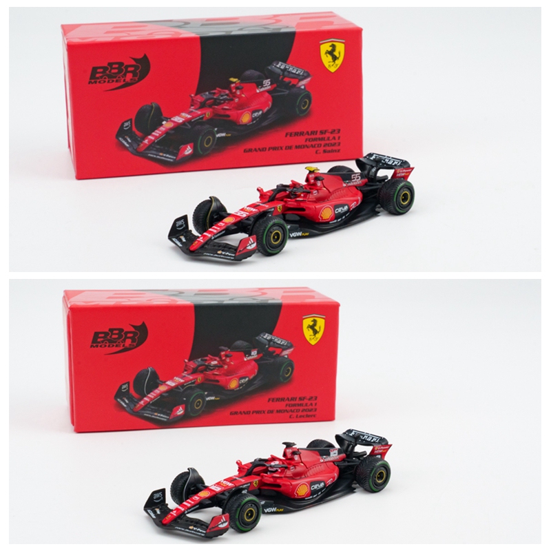 Bbr 1:64 Ferrari Sf23 F1 Monaco Leclerc Alloy Car Model Bbr 1:64 Ferrari Sf23 F1 Monaco Leclerc Alloy Car Model