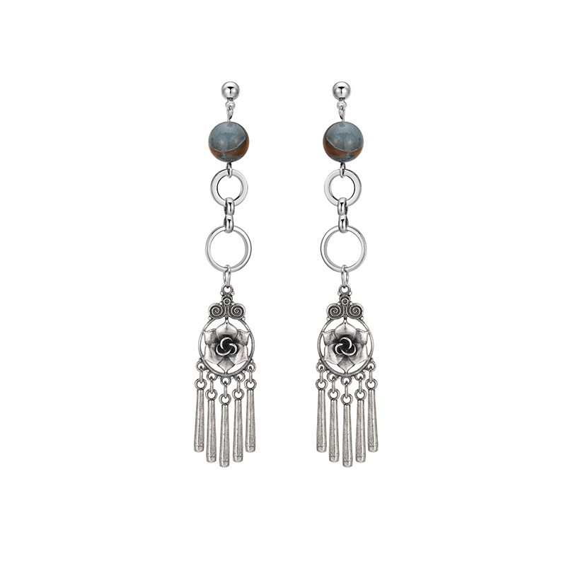 【Lusi's Style】 "Dream Singing" Ethnic Aesthetic Earrings S925 Silver Original Design Vintage Tassel Earrings for Women 【Lusi's Style】 "Dream Singing" Ethnic Aesthetic Earrings S925 Silver Original Design Vintage Tassel Earrings for Women