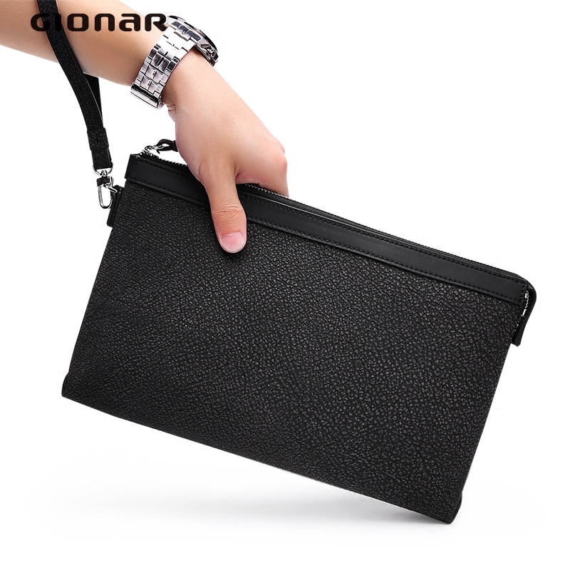 Frosted head coat handbag man hand grab leather soft skin large capacity envelope business man hand bag bag