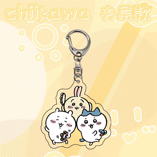 Chiikawa Merchandise Jiyikawa Keychain Usagi Koibito Cute Cartoon Backpack Acrylic Small Pendant