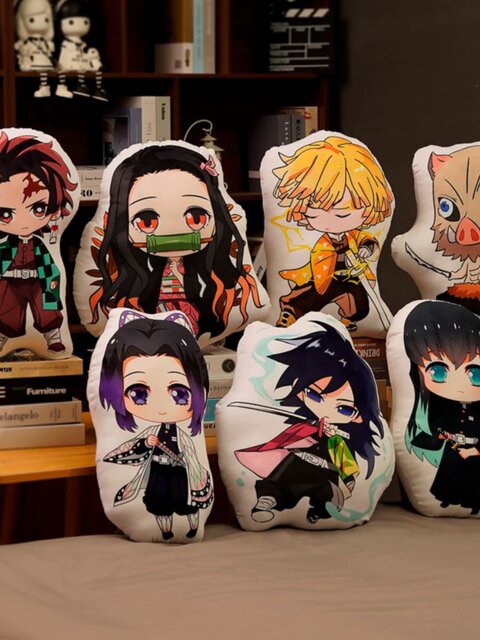 Two-Dimensional Animation Peripherals Demon Slayer: Kimetsu No Yaiba Pillow Tanjiro Chaneluhu Nezuko Butterfly Ninja Aid Doll