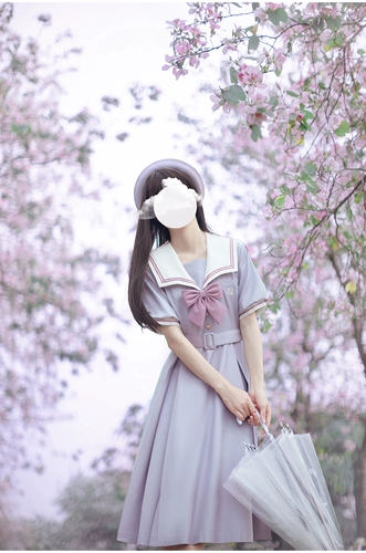 Оригинальная фиолетовая студенческая юбка в складку, элегантное платье