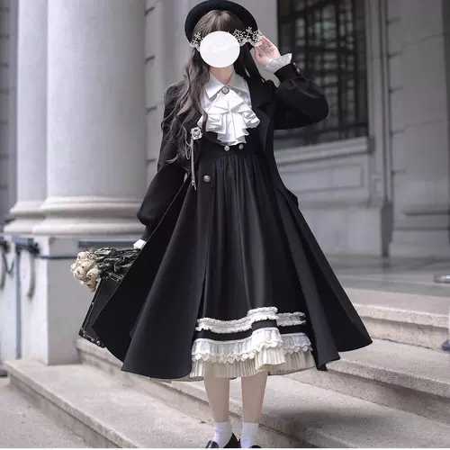 Элегантный длинный ретро фонарь, плащ, в британском стиле