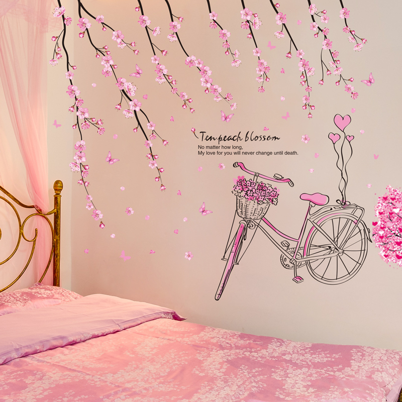 Wall stickers for girls bedroom cozy children's room Girly decoration Wall stickers Wallpaper self-adhesive background wall ideas