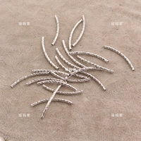 20 кусков изогнутых в виде цветов трубок [древнее серебро]